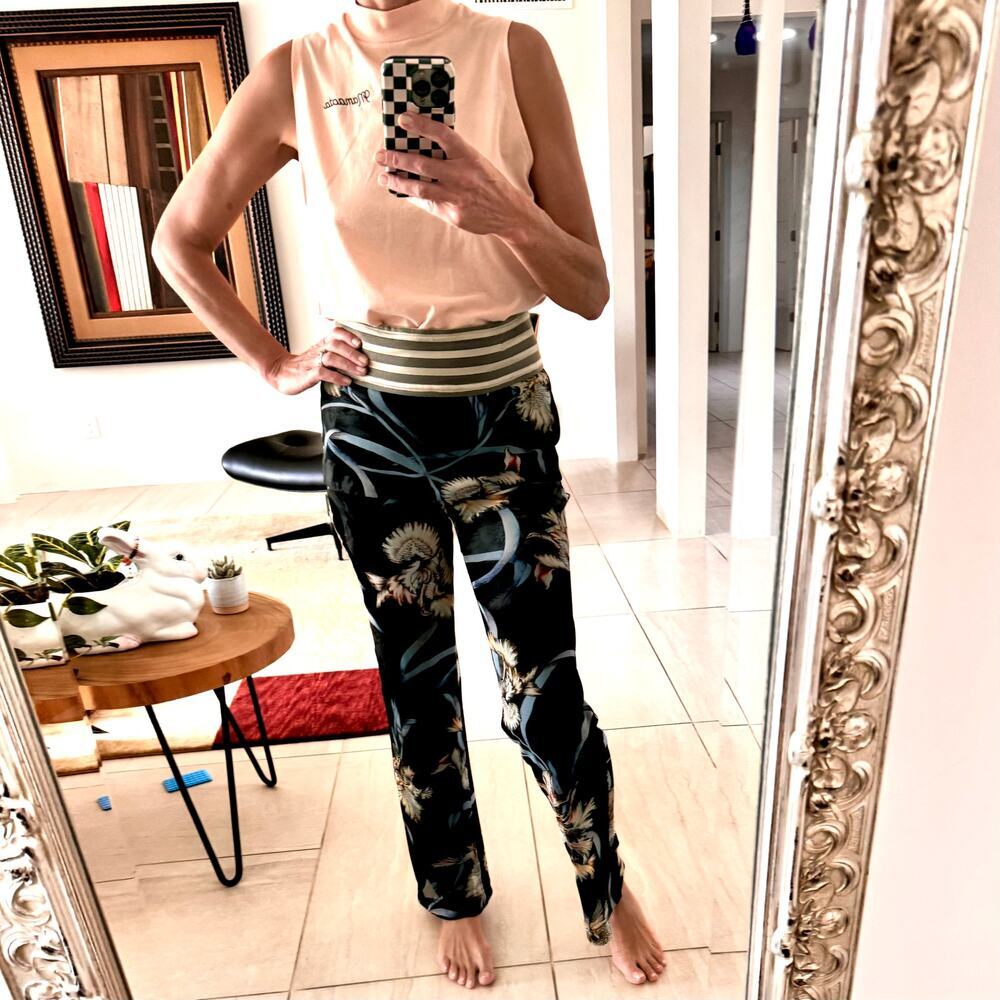 Beate Heymann Street Couture Wide Leg Mesh Pants Size 6